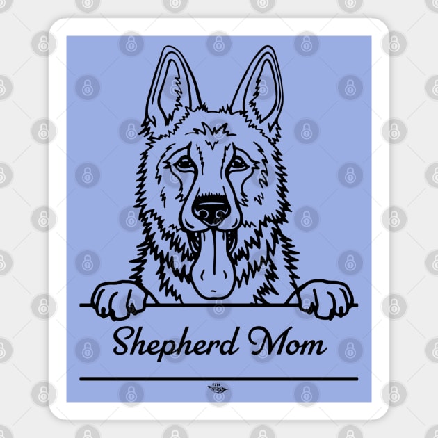 German Shepherd Mom, Variant Illustration Magnet by FreeSpiritMeg